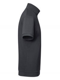 Graues Zip-Shirt für Herren aus strapazierfähigem Piqué mit Reißverschluss und Regular Fit